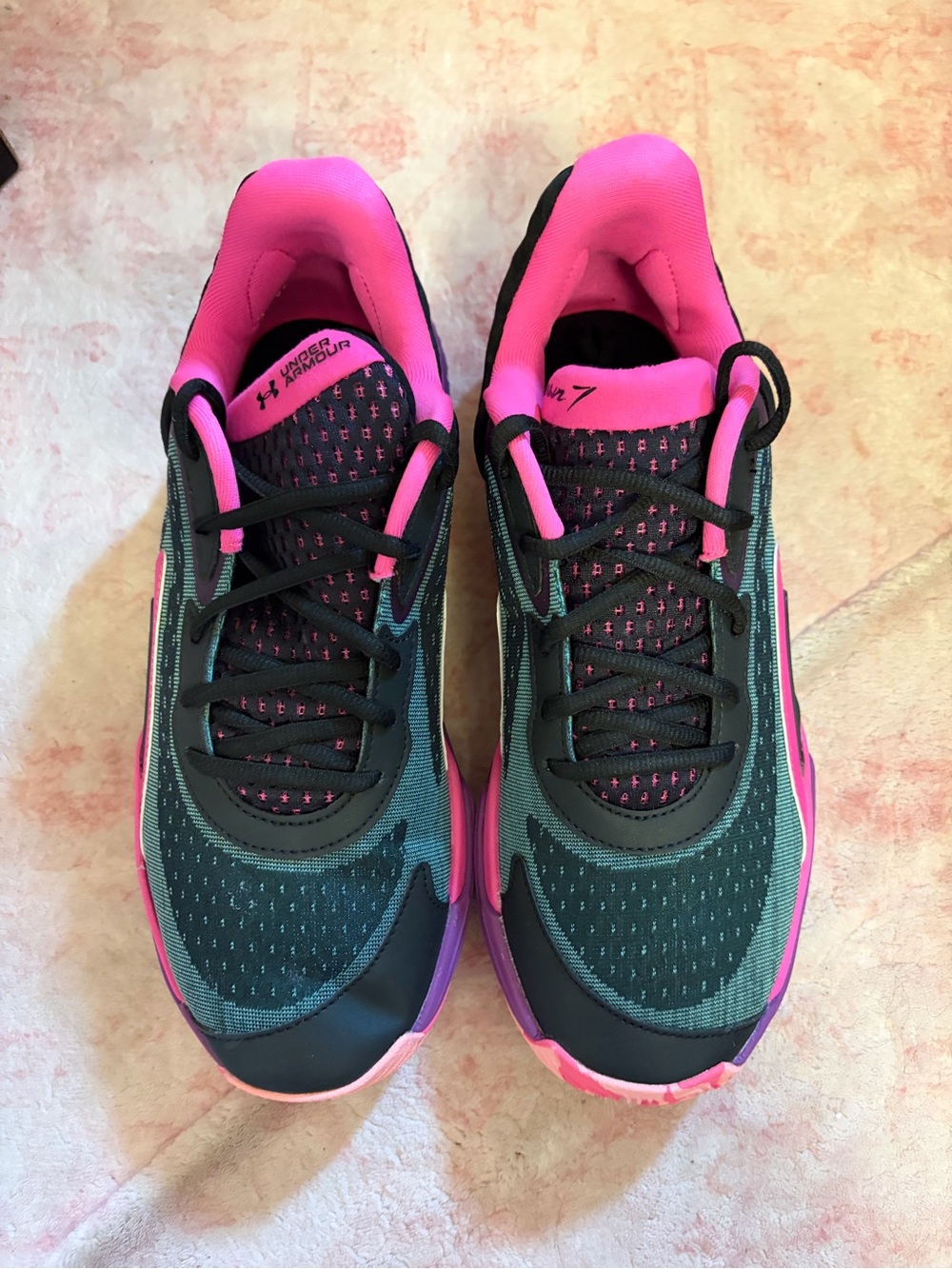 Under Armour Women’s Basketball Shoes — Black & Pink